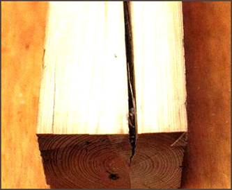 Заделка трещин на деревянных балках